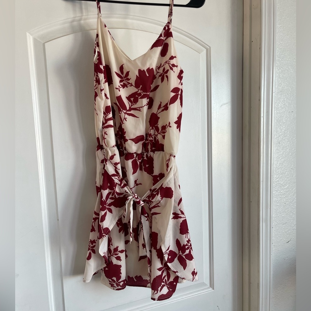 Dress with wrap around tie